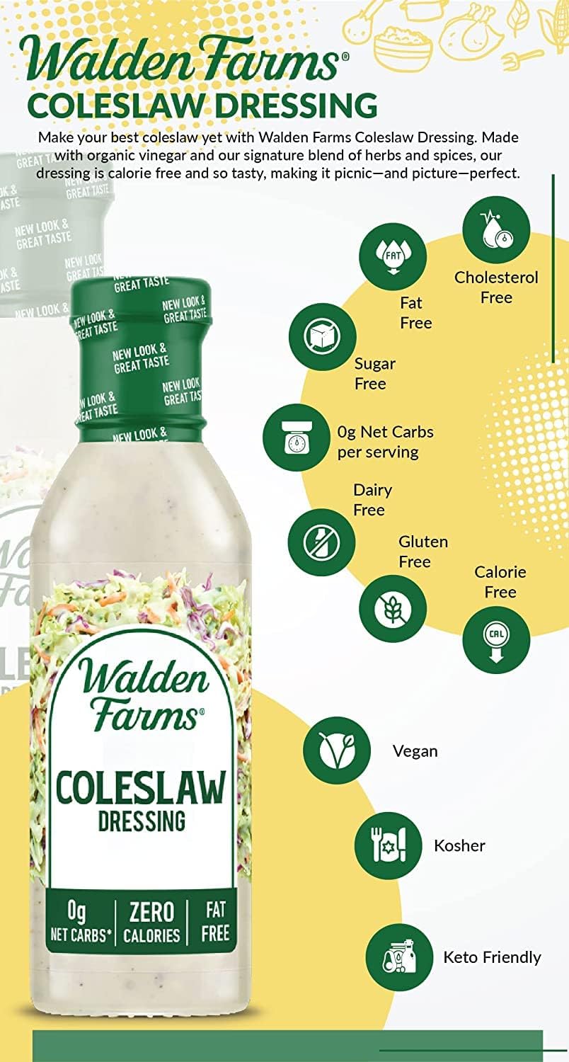 Walden Farms Coleslaw Dressing close-up shows creamy texture and rich color