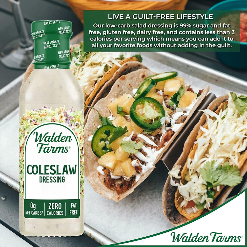 Walden Farms Coleslaw Dressing keto-friendly packaging on a clean counter