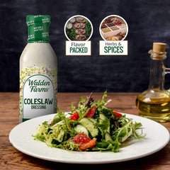 Walden Farms Coleslaw Dressing pour action ideal for salads and coleslaw