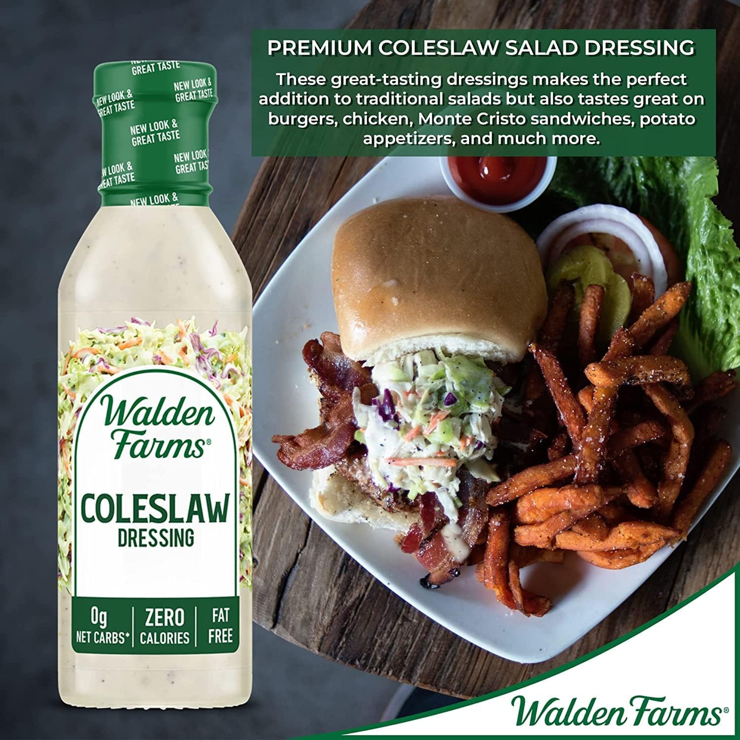 Walden Farms Coleslaw Dressing two-pack display communicates value