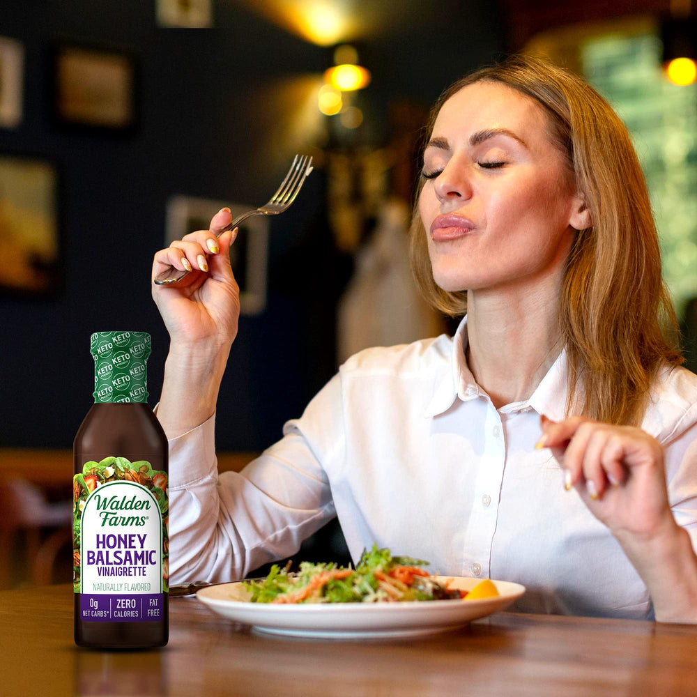 Zero-calorie Walden Farms dressing suits calorie-conscious meals.