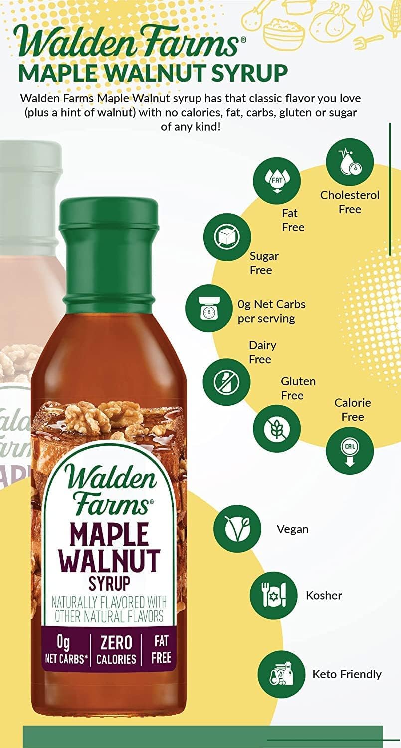 Walden Farms sugar-free syrup used in baking as gluten-free glaze.
