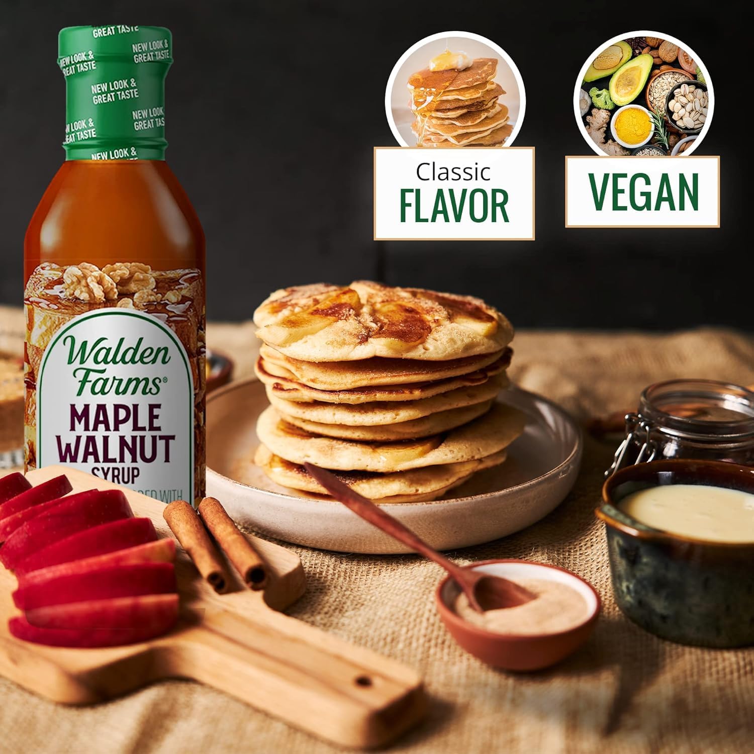 Walden Farms syrup drizzle on French toast to enhance sweetness without added sugar.