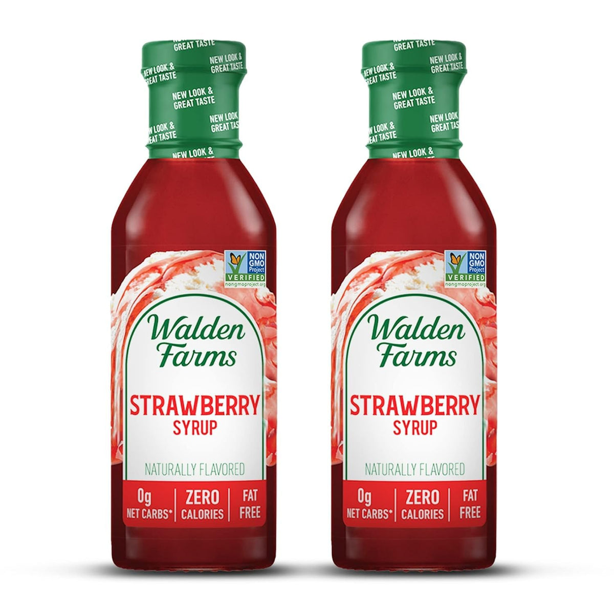 Walden Farms Strawberry Syrup bottle 12oz ideal for sugar-free breakfasts.