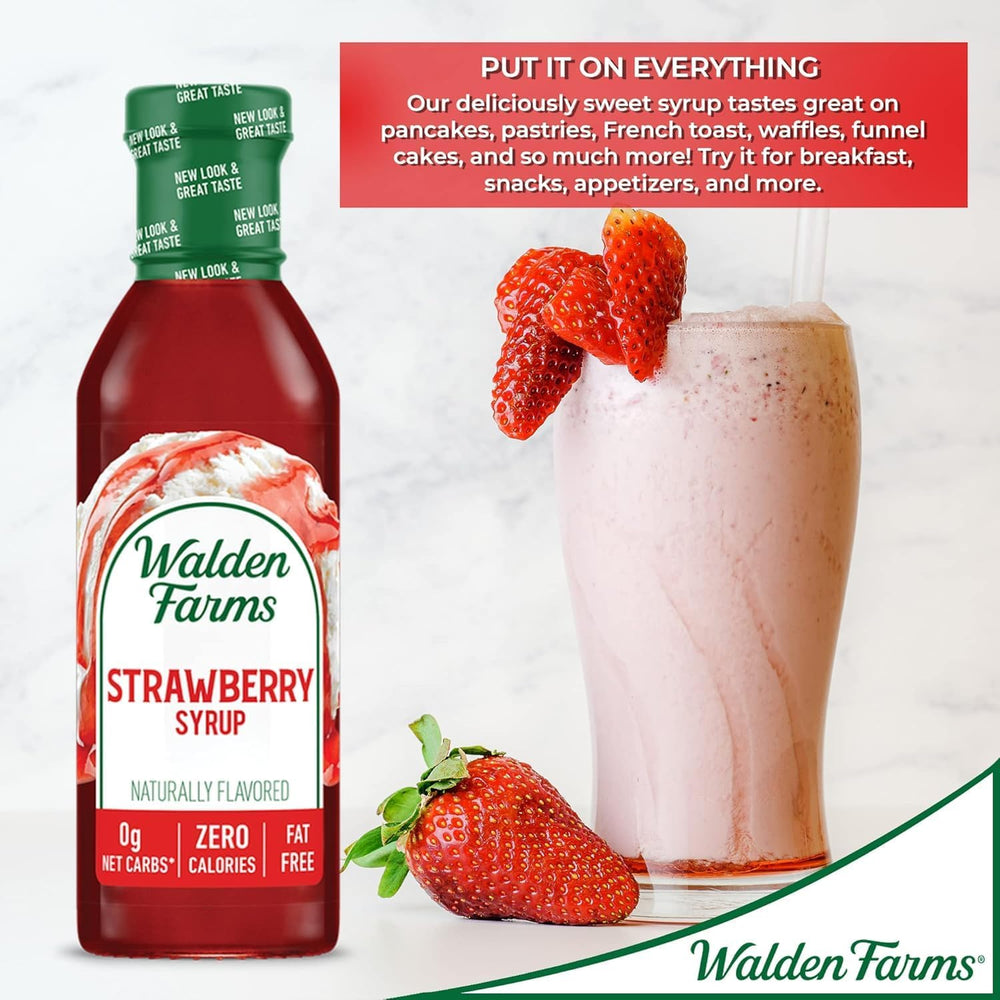 Walden Farms Strawberry Syrup over oatmeal adds fruit flavor without calories