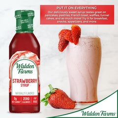 Walden Farms Strawberry Syrup over oatmeal adds fruit flavor without calories
