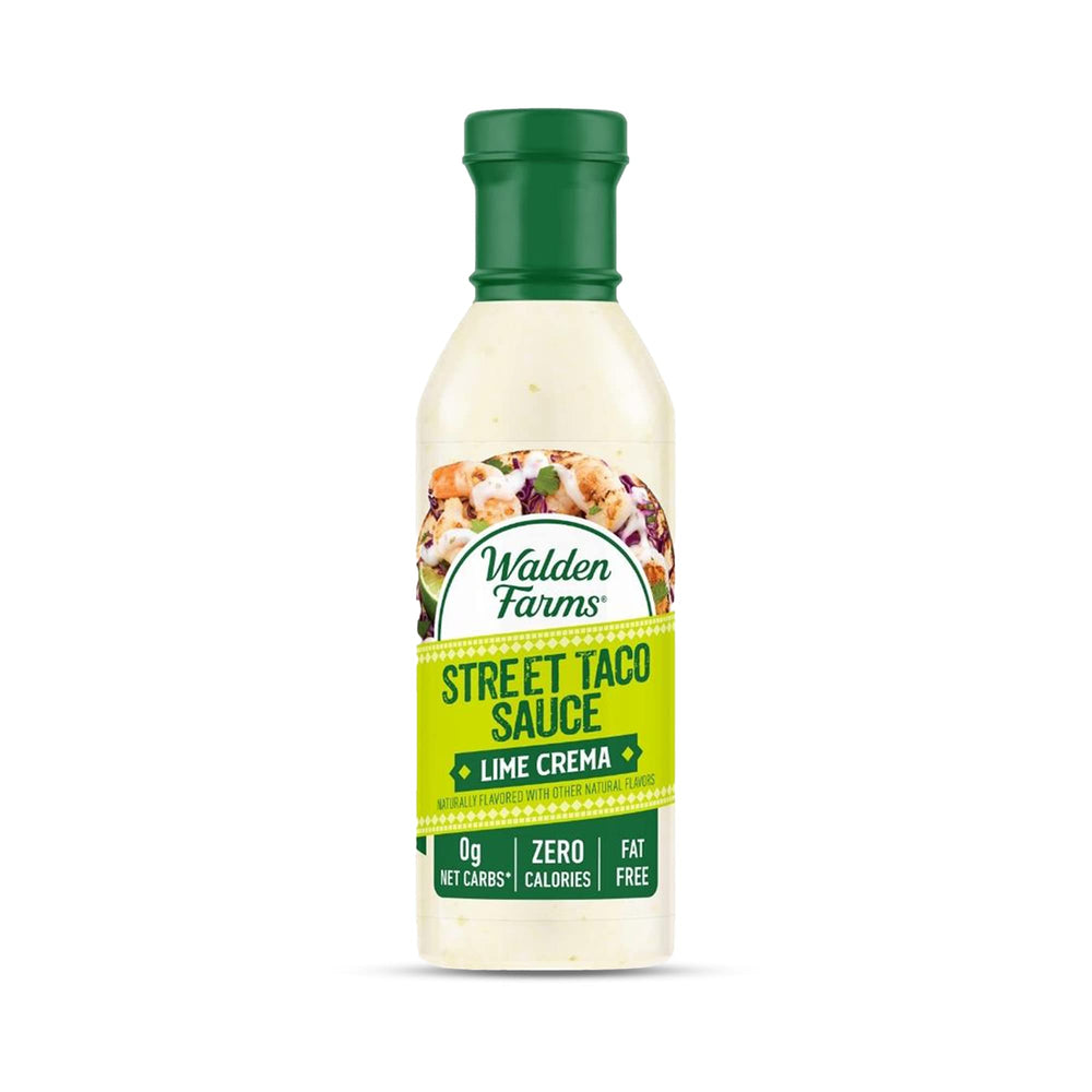 Walden Farms Lime Crema bottle front view highlighting calorie-free flavor