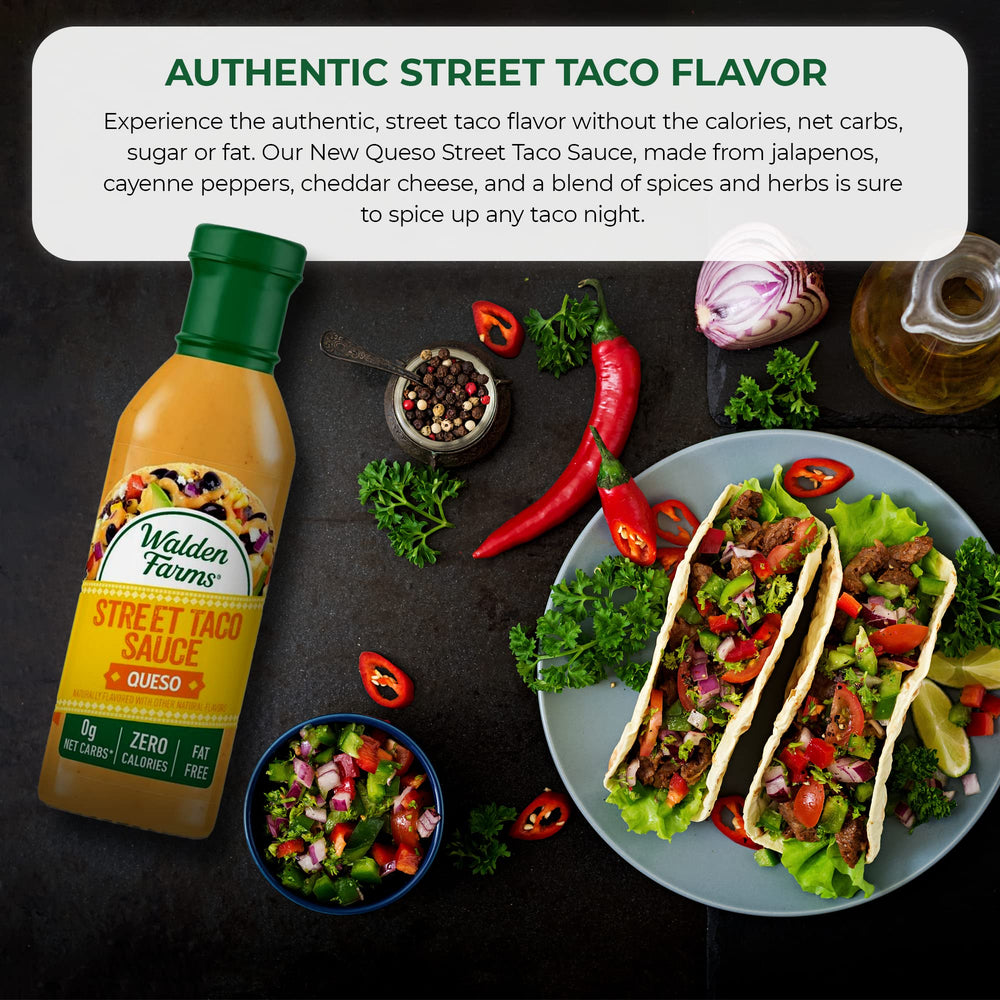 Walden Farms zero-calorie sauce adds toppings to bowls and nachos with bold taste.