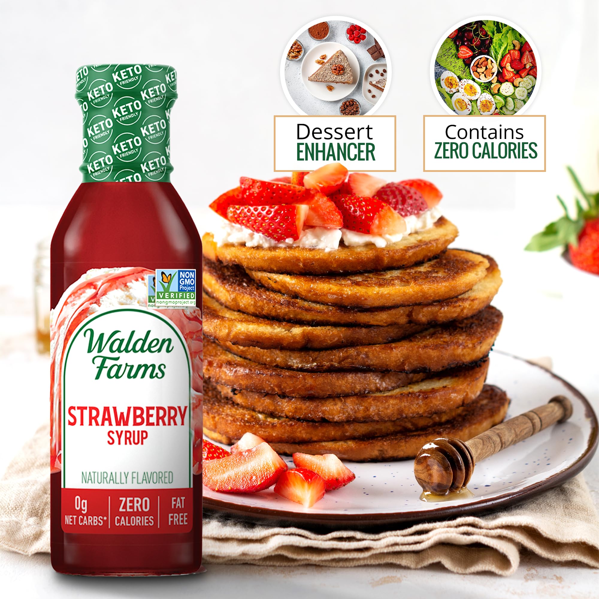 Walden Farms Syrup stirred into a smoothie provides natural sweetness.