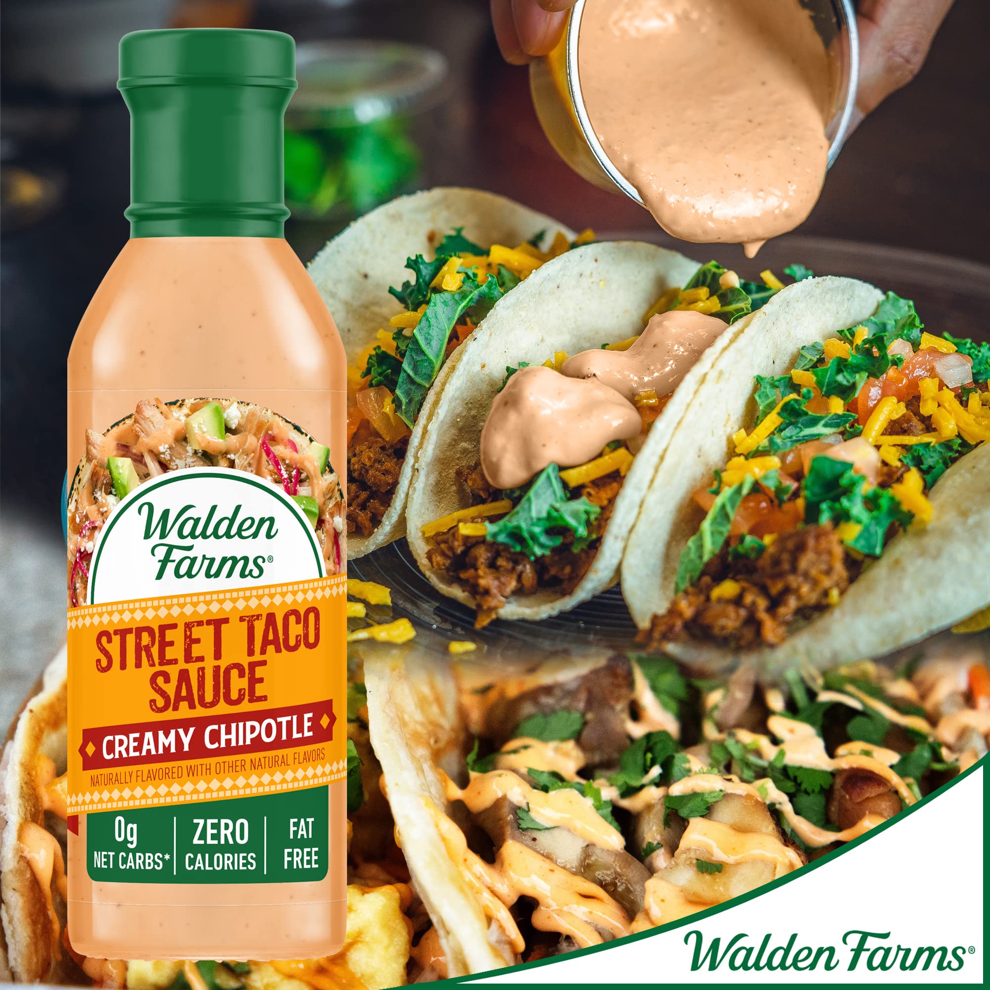 Zero-calorie chipotle sauce bottle ideal for keto.