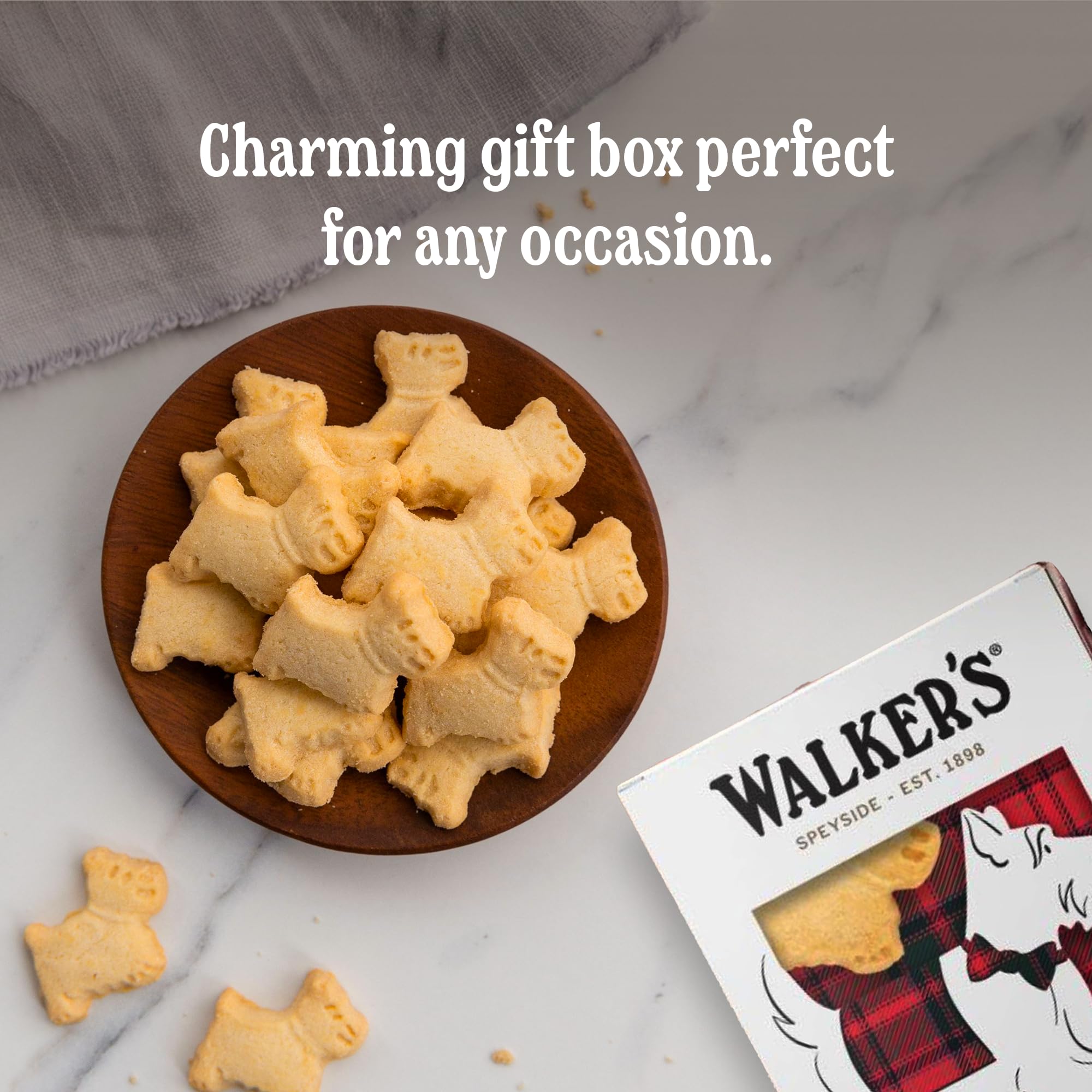 Walkers 3D Scottie packaging highlights premium gift appeal.