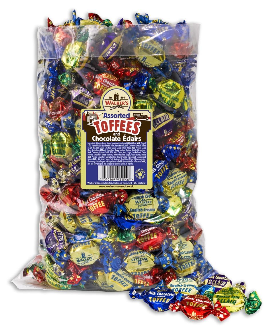 Walkers' Nonsuch assorted toffees bag: shareable British candy for parties and gifting.
