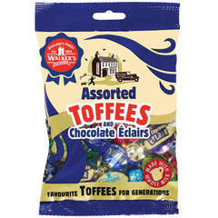 Walkers' Nonsuch assorted toffees and éclairs pack shot showing variety for sharing