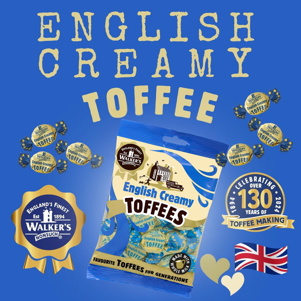 Walkers' Nonsuch English creamy toffee pack displayed as a premium gift
