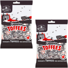 Walkers' Nonsuch Liquorice Toffees bag, classic British candy for sharing at gatherings.