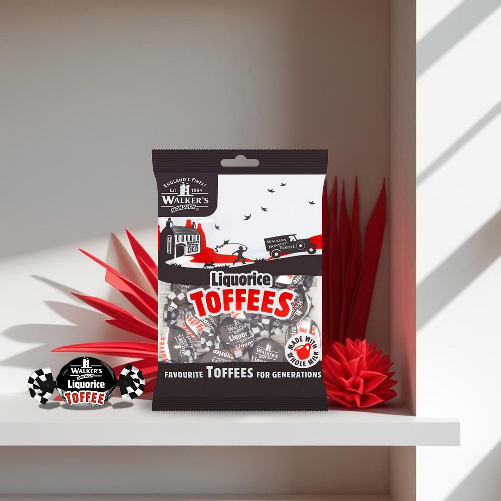 Walkers' Nonsuch Liquorice Toffees gift idea with vintage appeal.