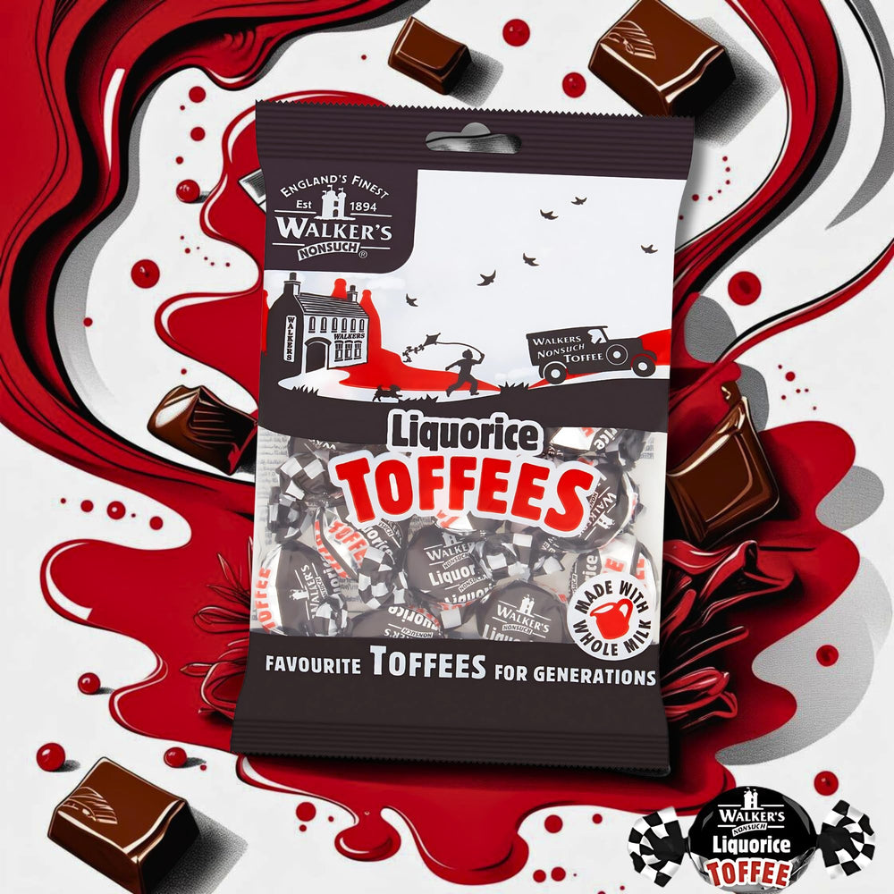 Walkers' Nonsuch Liquorice Toffees vegetarian-friendly recipe featuring condensed milk.