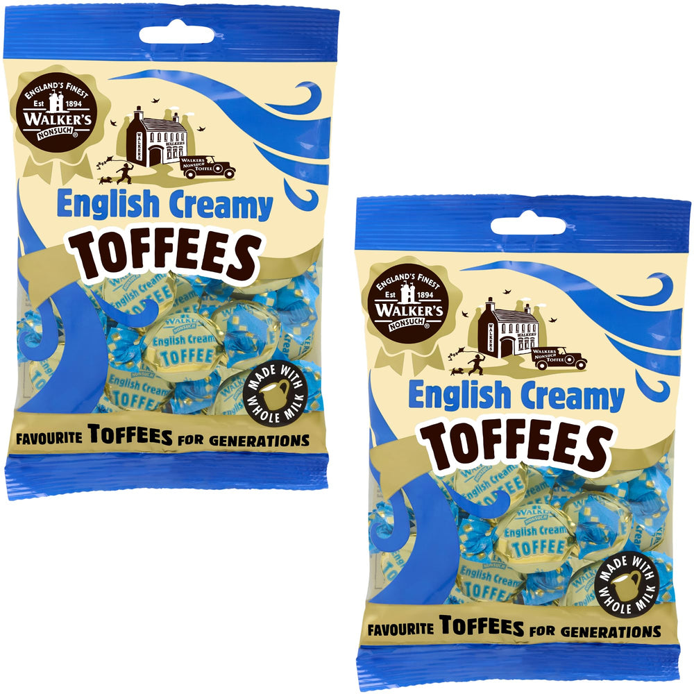 Walkers' Nonsuch toffee cubes closeup showing rich texture and buttery flavor