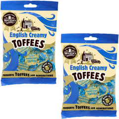 Walkers' Nonsuch toffee cubes closeup showing rich texture and buttery flavor