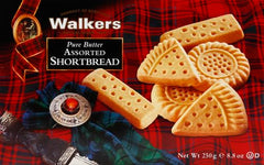 Walker's Shortbread fingers cookies arranged for coffee or tea.