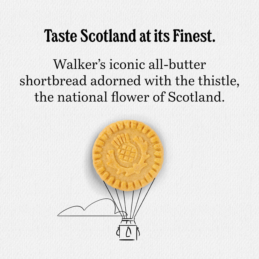 Walkers Shortbread Round packaging with red tartan branding