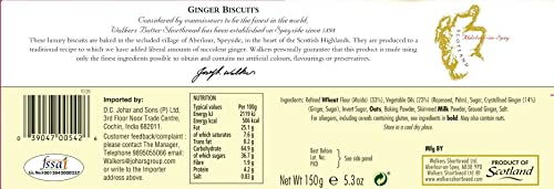 Walkers Stem Ginger Cookies crumb-texture shows crisp bite and rich aroma.