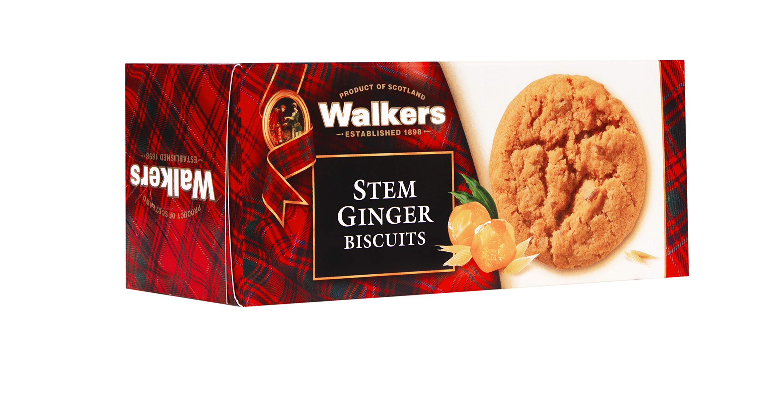 Walkers Stem Ginger Cookies on plate suggest a simple serving option.