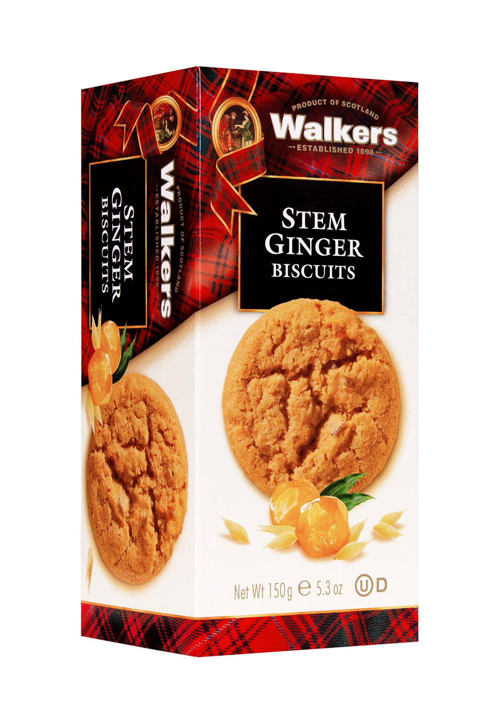 Walkers Stem Ginger Cookies warm-spice aroma enhances cozy snacking moments.