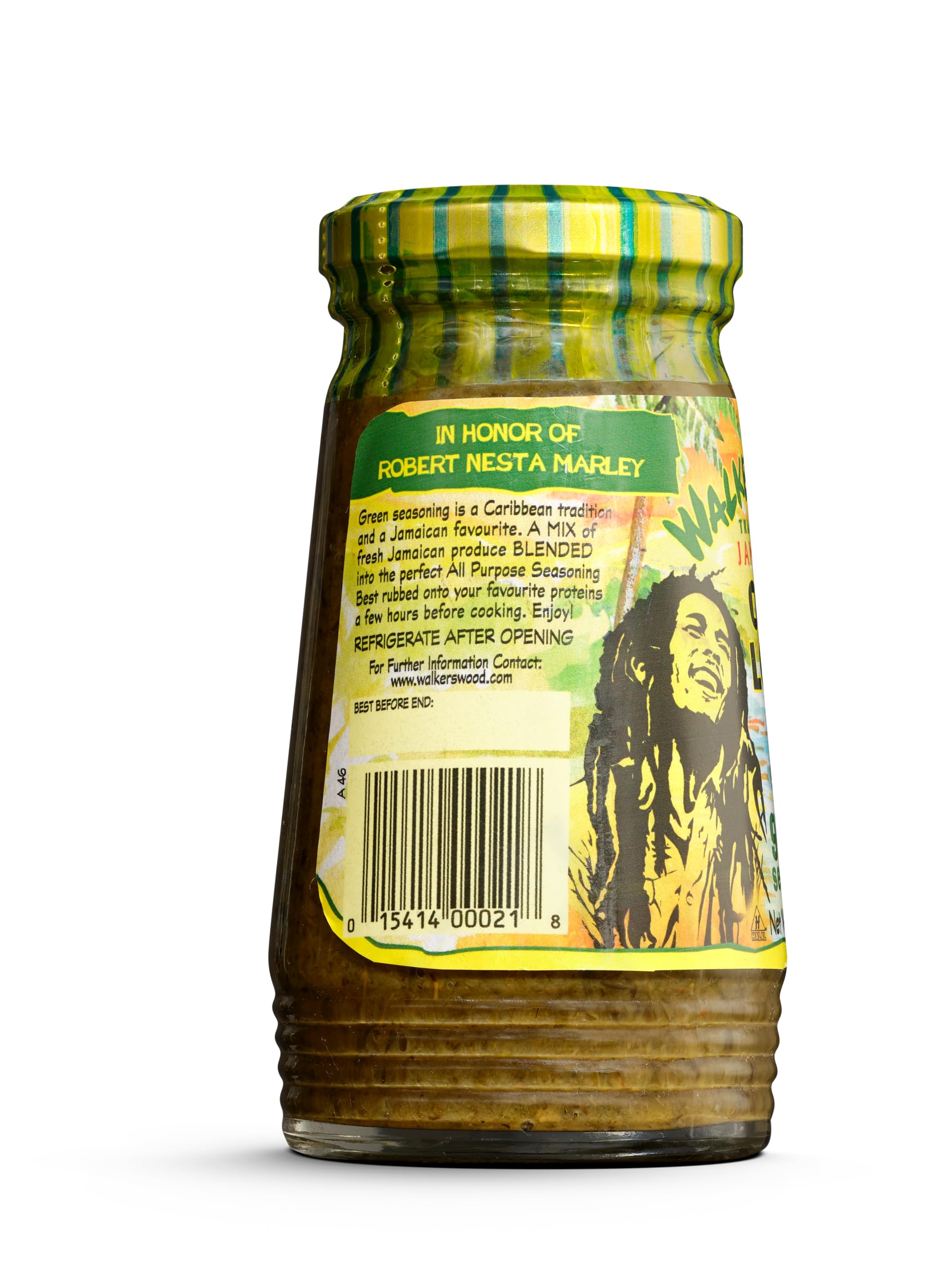 Walkerswood Green Seasoning used for marinating meat before cooking