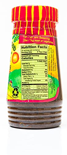 Walkerswood Jerk Seasoning label close-up, authentic Caribbean taste enhancer