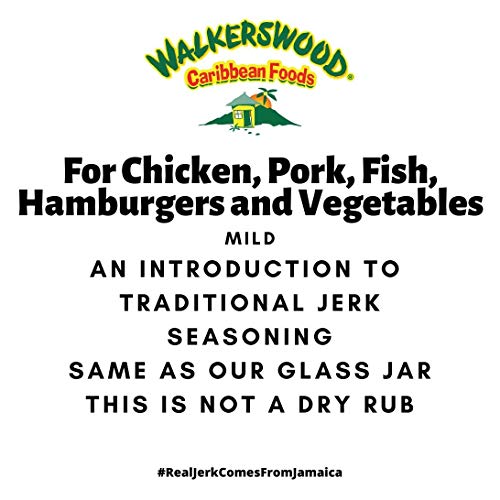 Walkerswood Jerk Seasoning on marinated chicken for deeper taste.