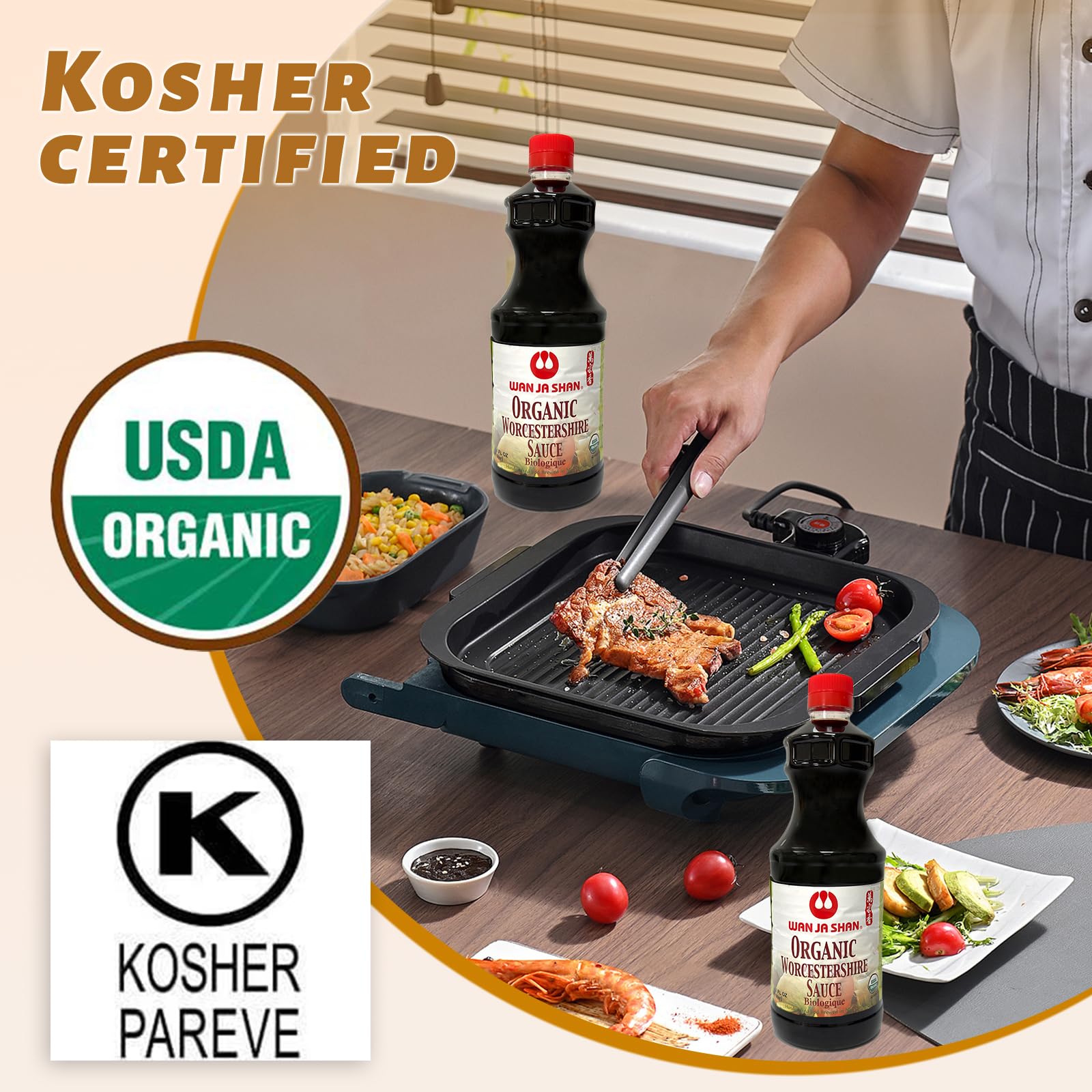 Wan Ja Shan Worcestershire pour spout for easy sauce application