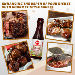 Wan Ja Shan Organic Worcestershire label highlights USDA Organic, Non-GMO and Kosher Parve.