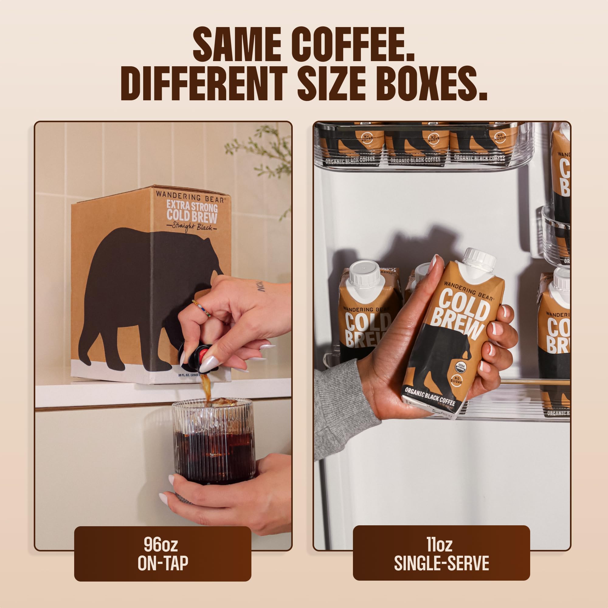 Wandering Bear coffee concentrate in morning routine setup with cup