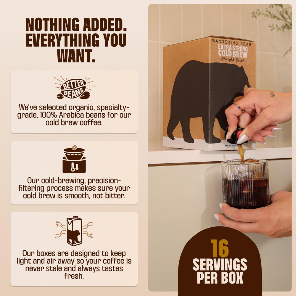 Wandering Bear Organic Vanilla label highlighting organic ingredients and natural flavor