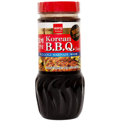 Wang Bulgogi Sauce bottle front showing authentic Korean BBQ branding for marinating beef