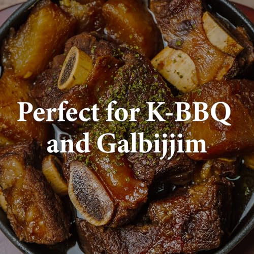 Close-up of Wang Galbi Marinade aroma and texture.