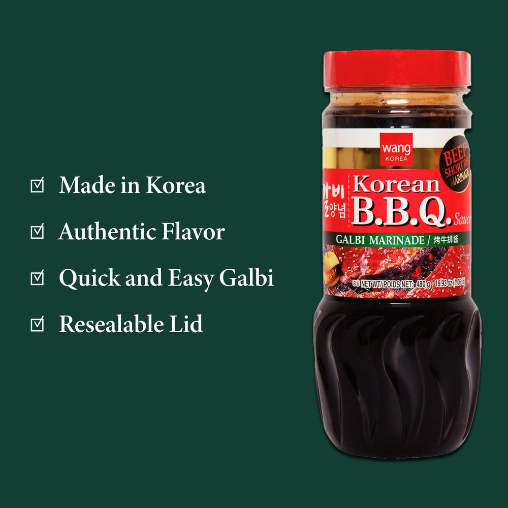 Wang Galbi Marinade on kitchen counter with ingredients.
