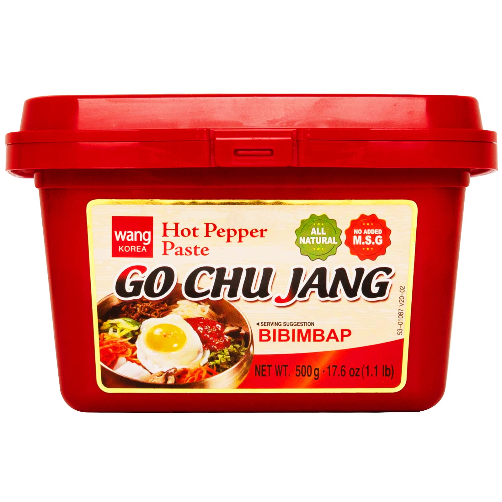 Wang gochujang bottle front displays authentic Korean paste for home cooking.