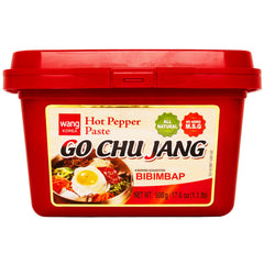 Wang gochujang bottle front displays authentic Korean paste for home cooking.