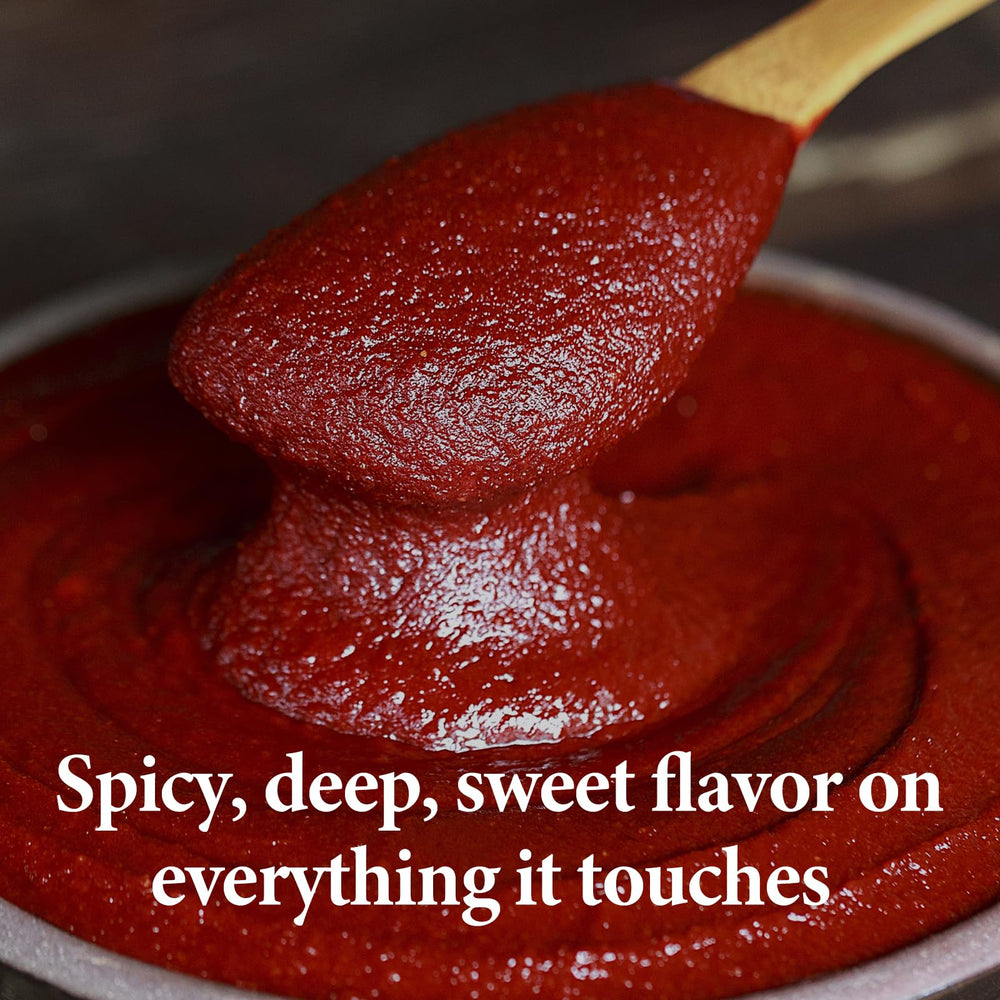 Wang gochujang ingredients laid out emphasize natural, non-GMO formula.