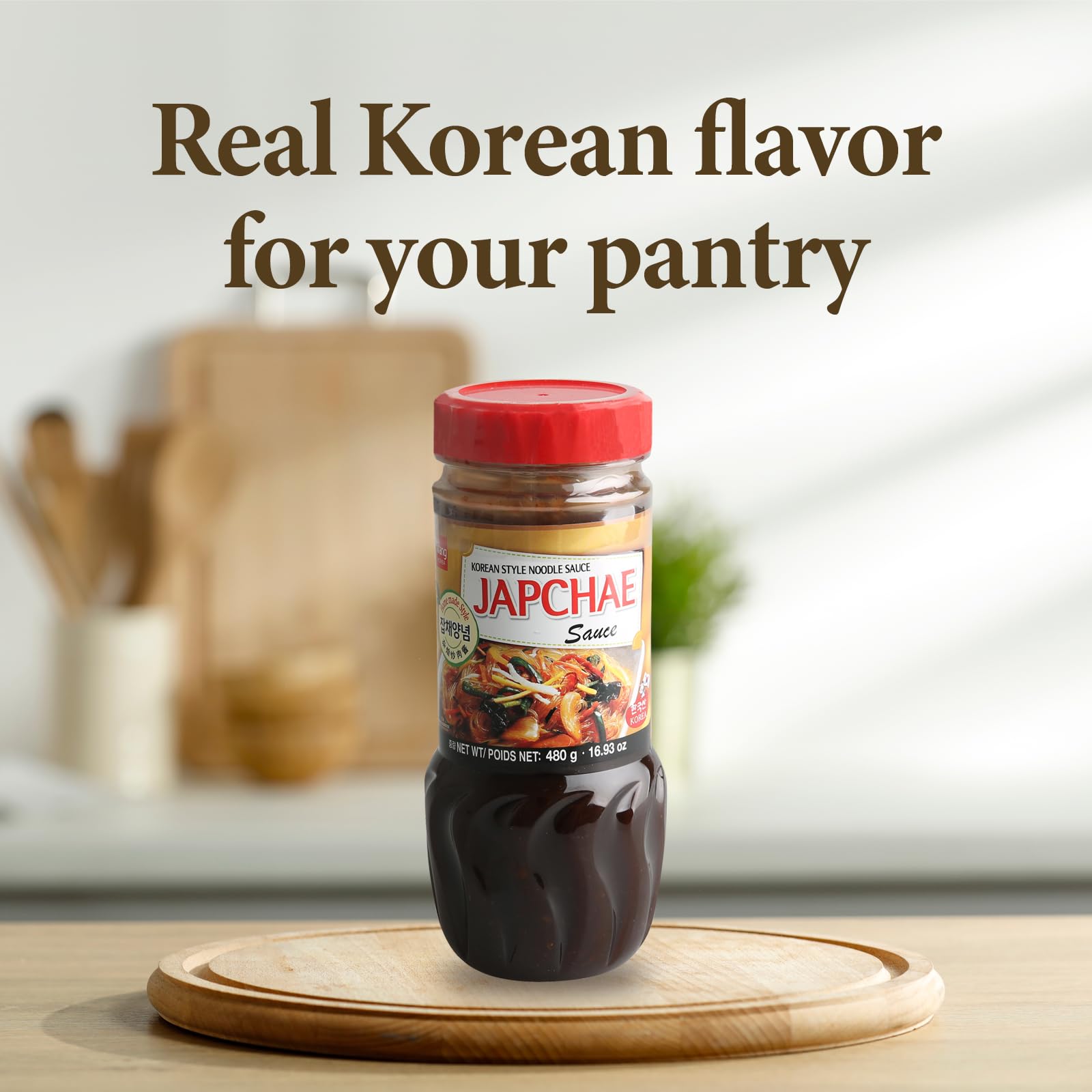 Wang Premium Japchae Sauce with colorful veggies creates glossy japchae.