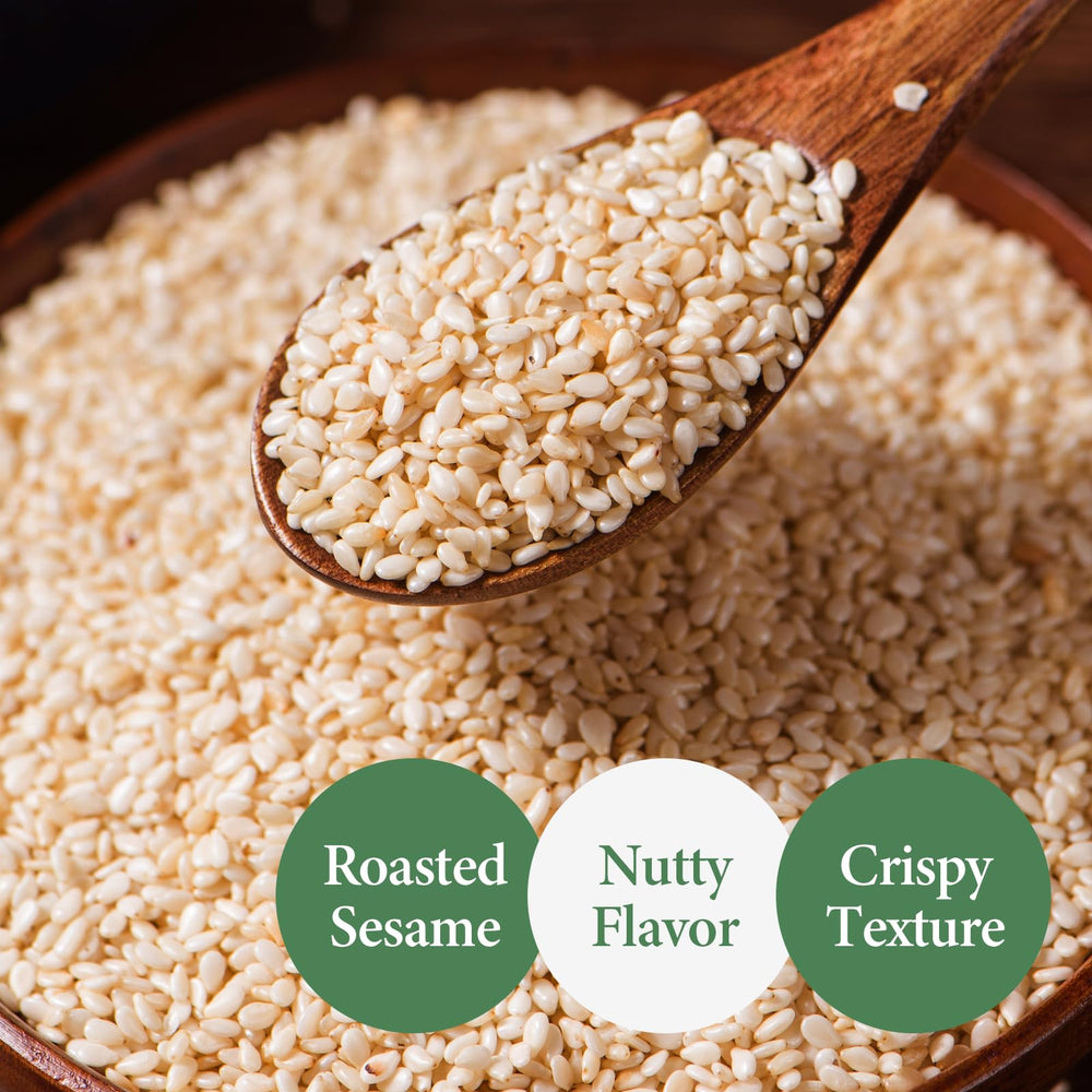 Wang Premium Roasted Sesame Seeds sprinkled on sushi for enhanced flavor