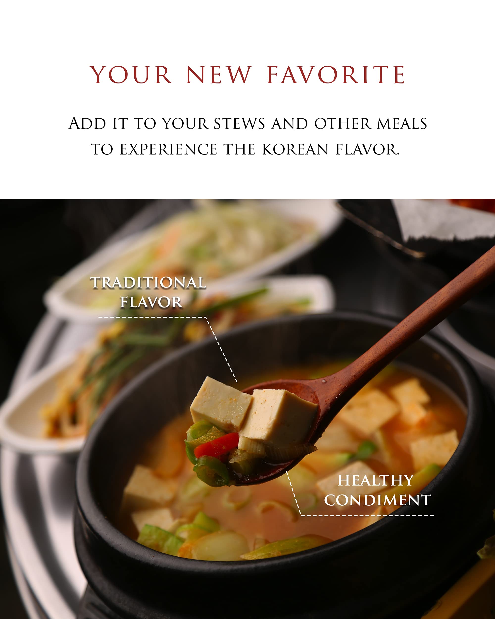 Wangshin Doenjang pairs with beef stews and vegetables