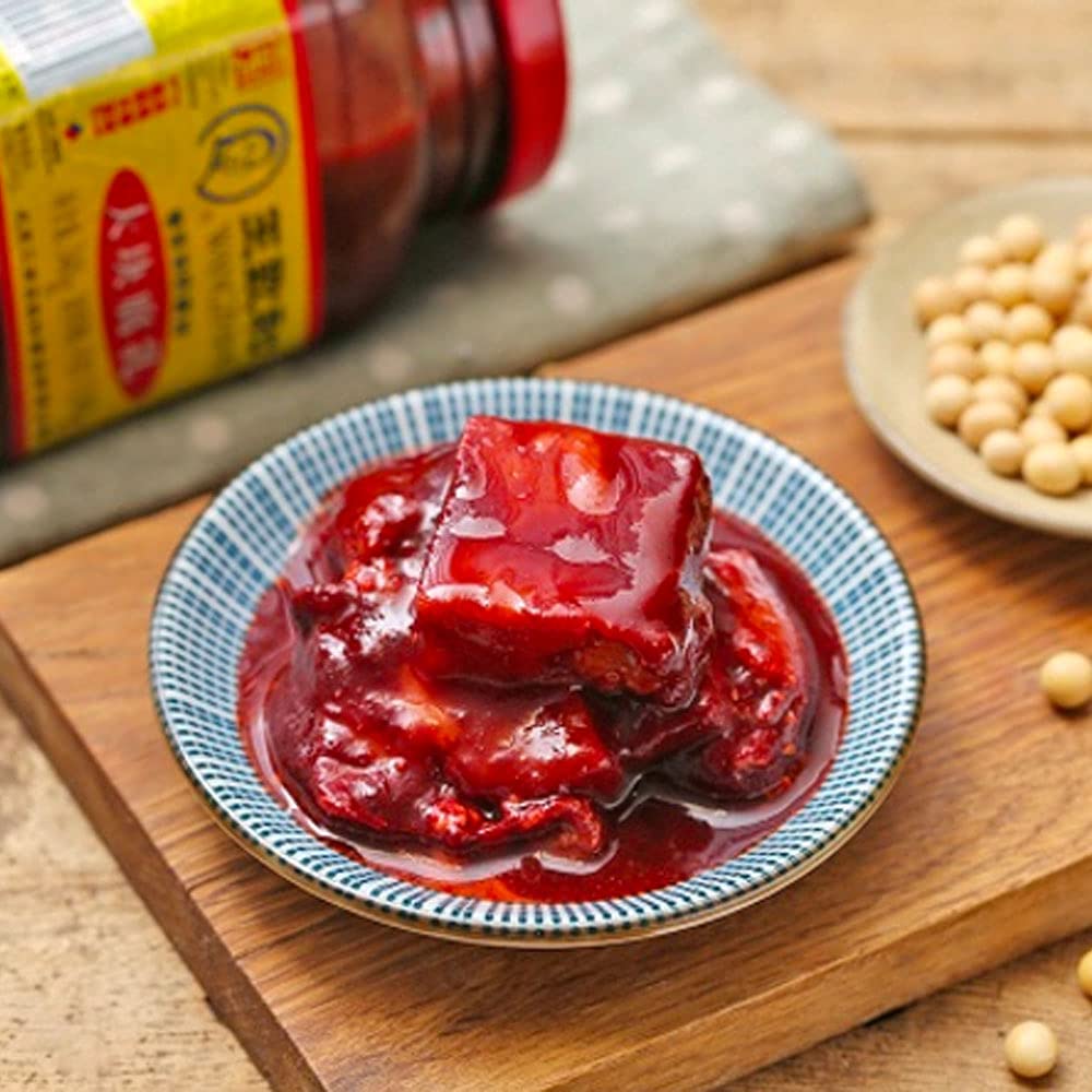 Wangzhihe bean curd back label showing ingredients and storage tips.