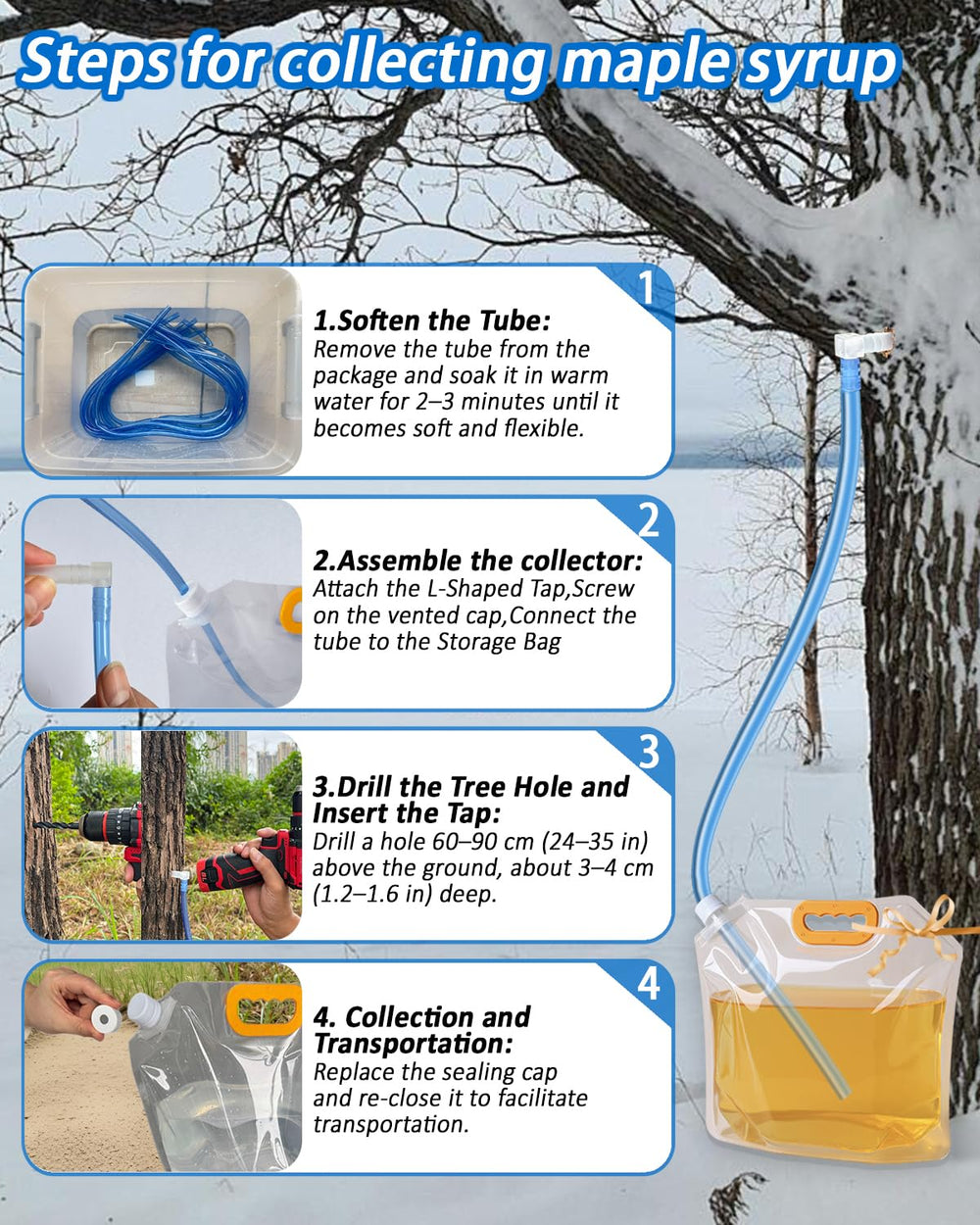 Wantelfor lid with hole for easy sap access and venting during collection