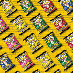 Warheads Atomic Fizz individually wrapped candies for on-the-go snacking.