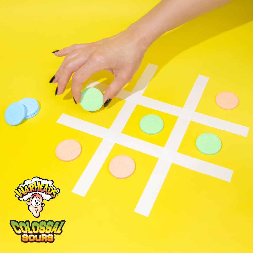 Warheads Colossal Sours giant crunch adds a dramatic bite to any candy bowl