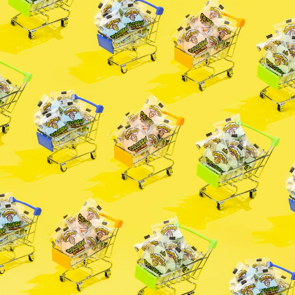 Warheads Colossal Sours individually wrapped pieces keep freshness for road trips