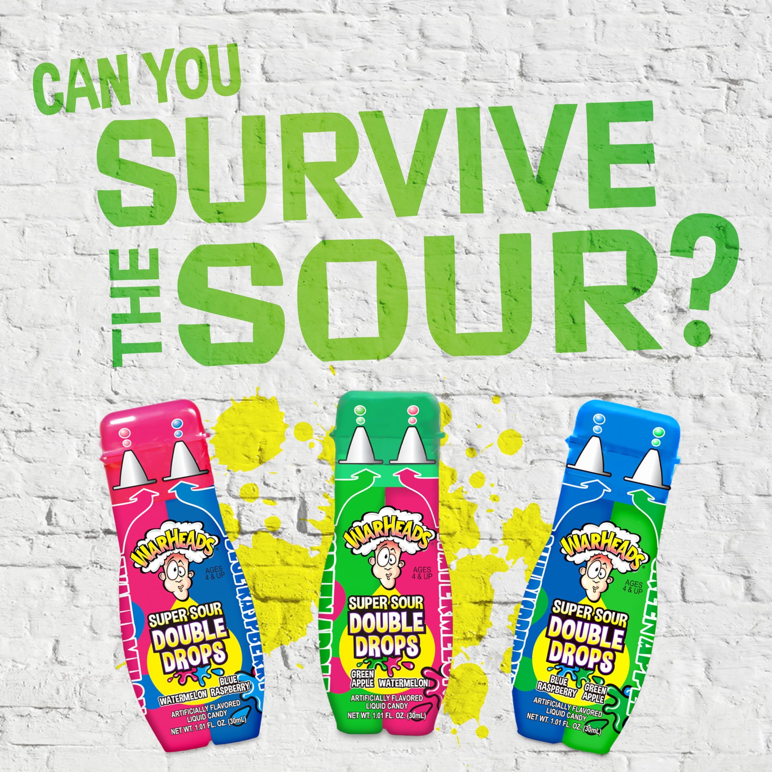 Warheads Double Drops watermelon and blue raspberry bottles offer a tangy on-the-go experience.
